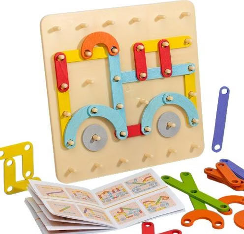 Blocs Jouets à motifs en bois pour enfants Montevia Kids