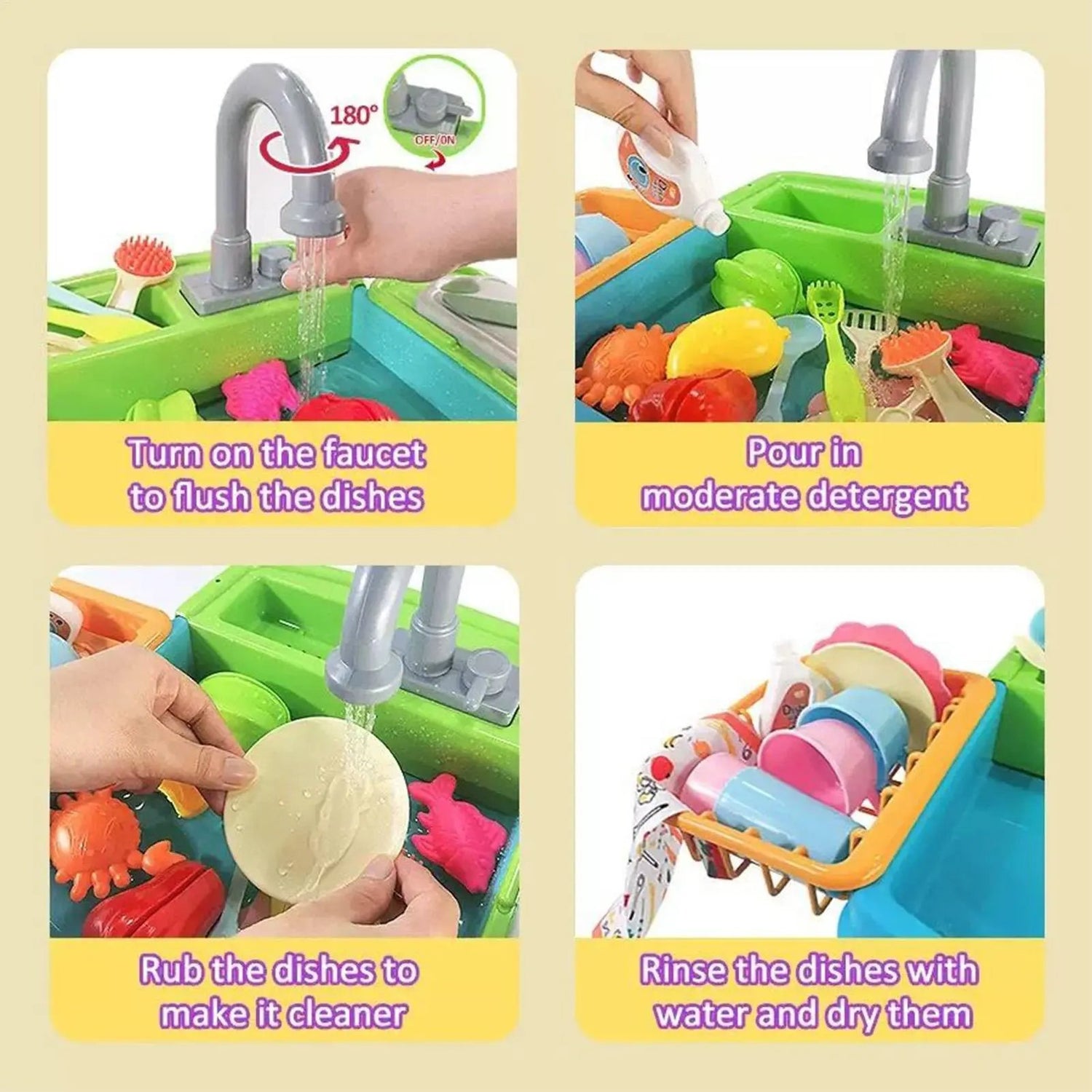Jouet d'évier de cuisine pour enfants - Montevia Kids