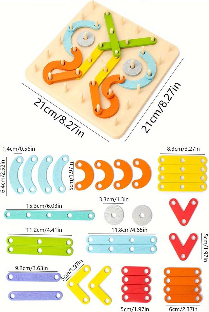 Blocs Jouets à motifs en bois pour enfants Montevia Kids